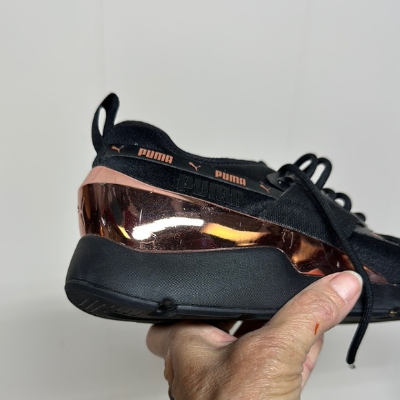Puma Muse X-2 Black Sneakers with Mesh Upper and Cushioned Midsole - Picture 3 of 14